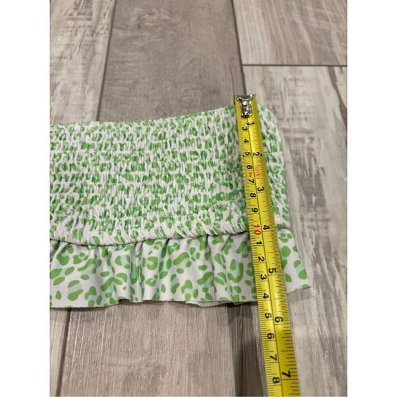 Lime green, cheetah, two-piece bikini, swimsuit, size S - Picture 4 of 11